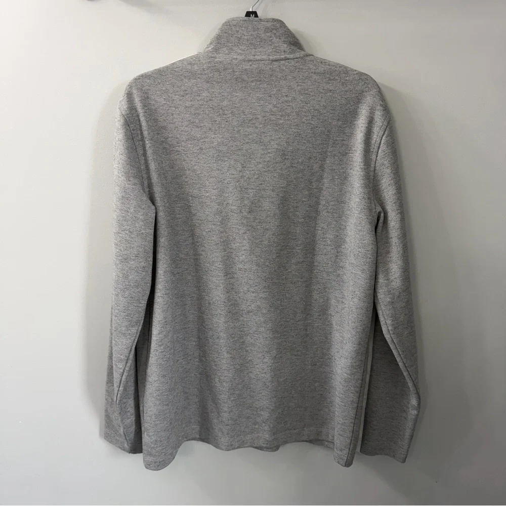 Calvin Klein Men’s Heather Grey Quarter Zip Pullover Medium